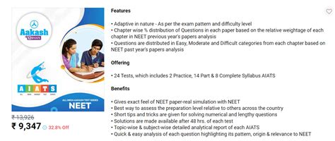 aakash test series for neet 2025 dropper.